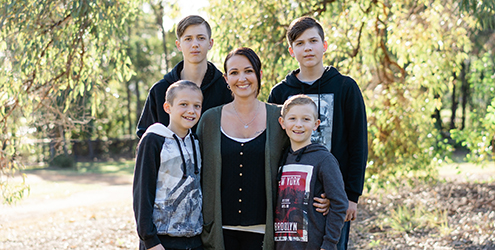 Kianne and her boys.
