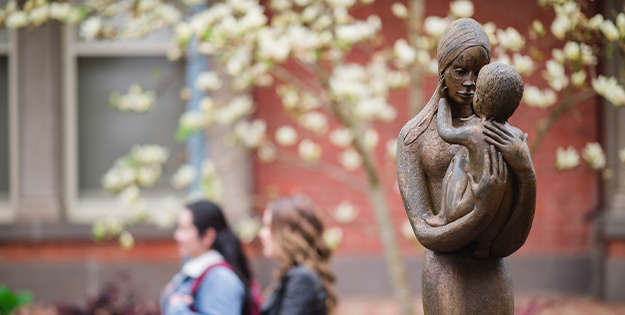 Statue of Mary and Child on Ballarat Campus
