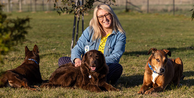 Sarah and puppies