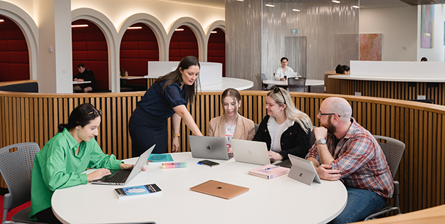 Group of students studying criminology