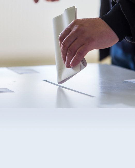 Man voting at an election