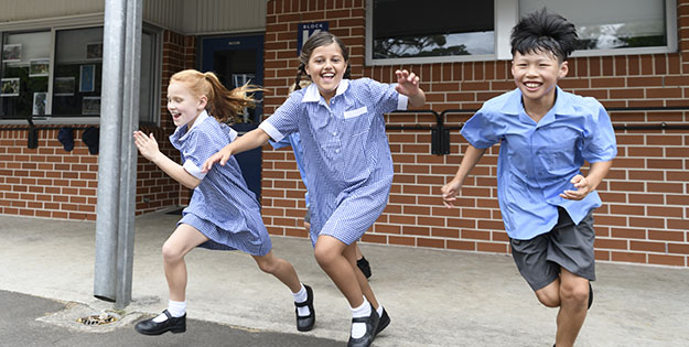 Children running