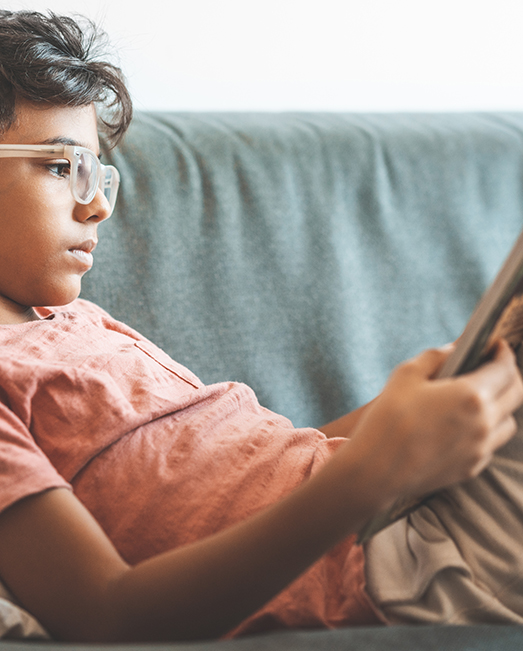 Boy reading