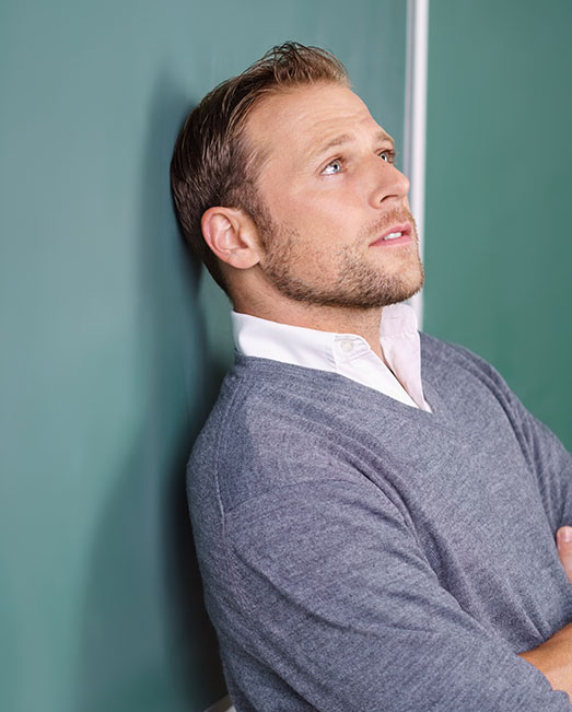 Stressed teacher