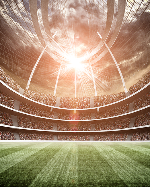 High tech sports stadium