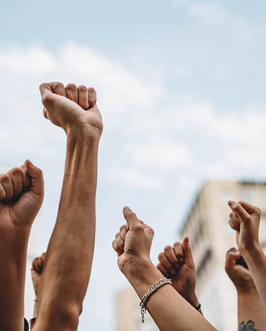 Human rights protest