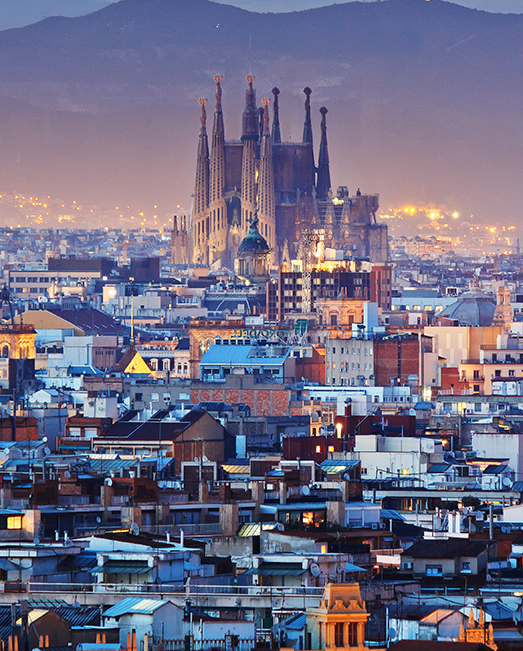 The Barcelona skyline