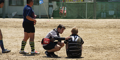 Matthew with a student