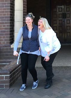 Kerrie and Renae laughing