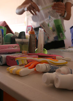 Packing blessing bags