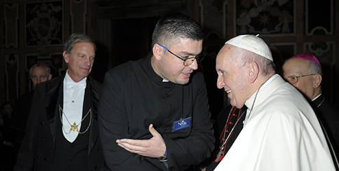 Father with Pope