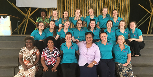 Dr Jones with Sodality teachers