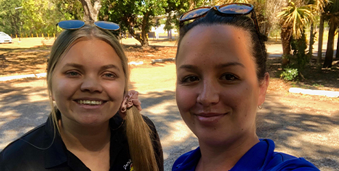 Kristina Zillhardt with Danila Dilba nurse