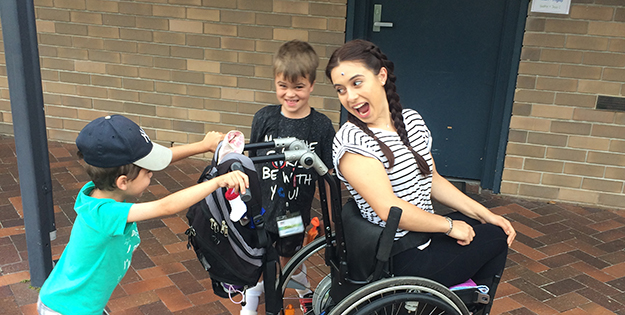 Danielle working as an OT