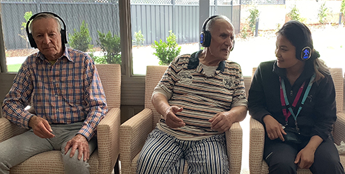 Uniting Care residents Mohamad and Gary