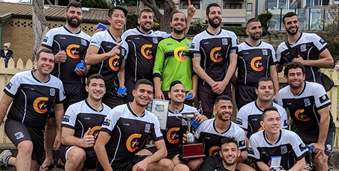 Group photo of George's soccer team