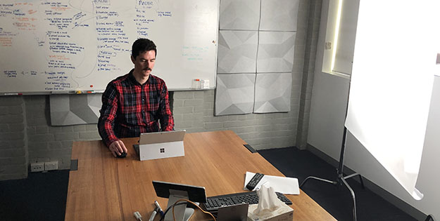 Steven presenting online