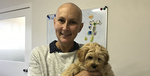 Shoni during cancer treatment