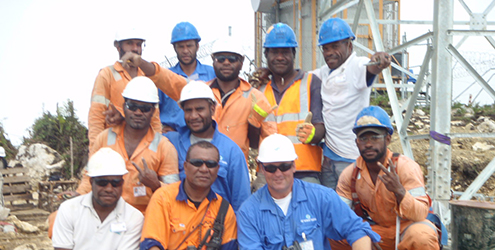 On site in PNG