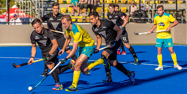 Jacob Anderson playing hockey