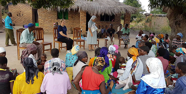 Outdoor classroom in Malawi