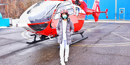 Yanan volunteering in Romania in 2019