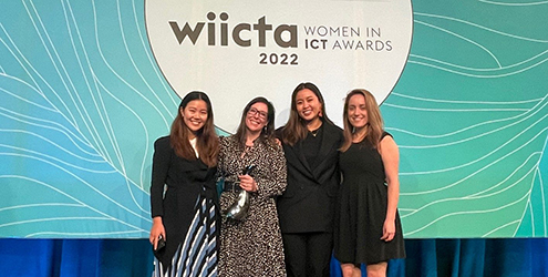 Elizabeth at the Women in Technology Awards