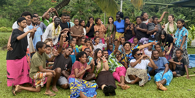 Dama young people with ACU students