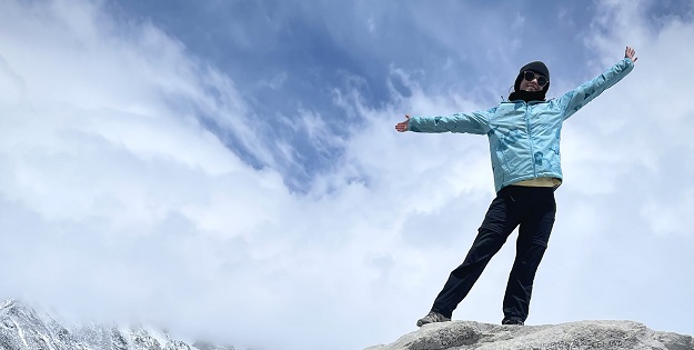 Holly at the top of the world