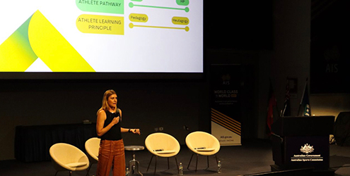 Rhian Bird presenting at AIS WC2WB Conference 2023