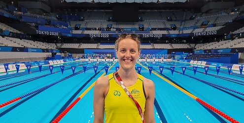 Ellie at the Olympics.