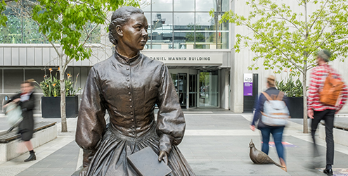 Statue on campus