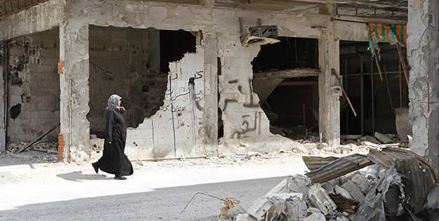 The Syrian city of Homs.